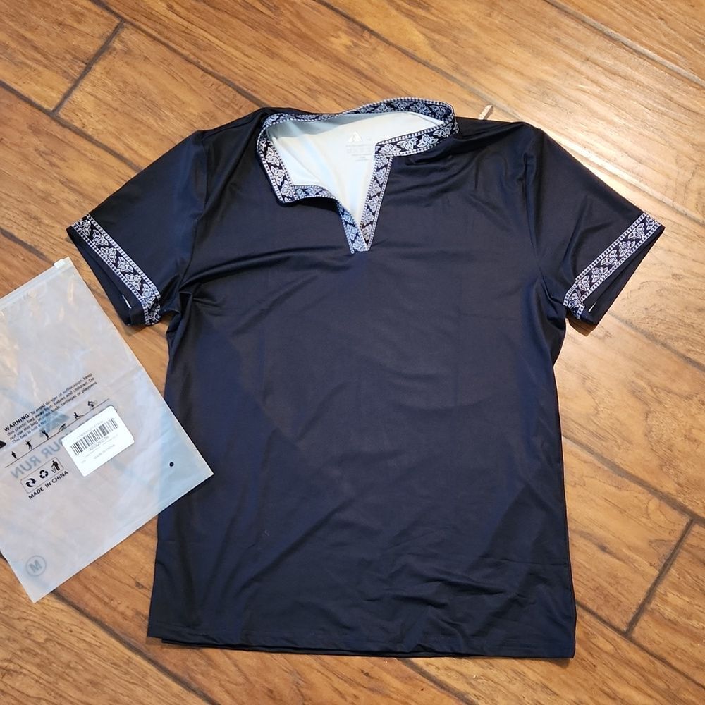 NWT Speed Your Run women's medium v neck sports polo